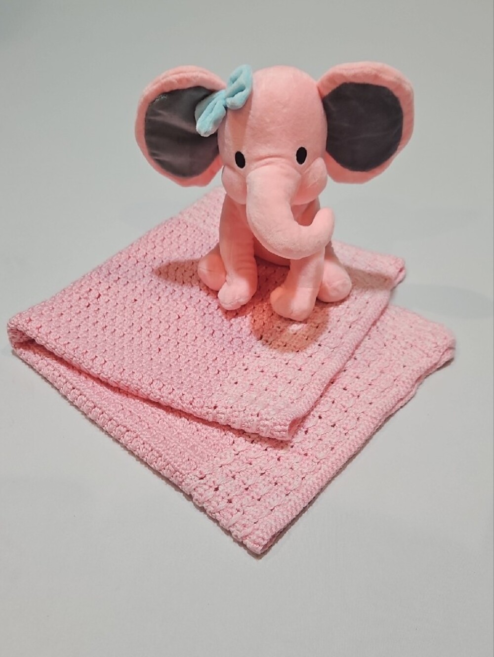Handmade Pink Crochet Baby Blanket